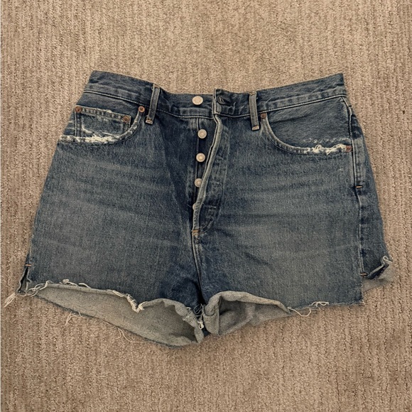 Agolde Pants - Agolde Dee Denim Blue Women's Shorts